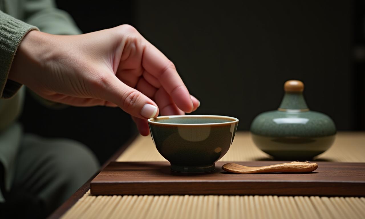 日本の茶道の瞬間を捉えた芸術的なエディトリアル写真